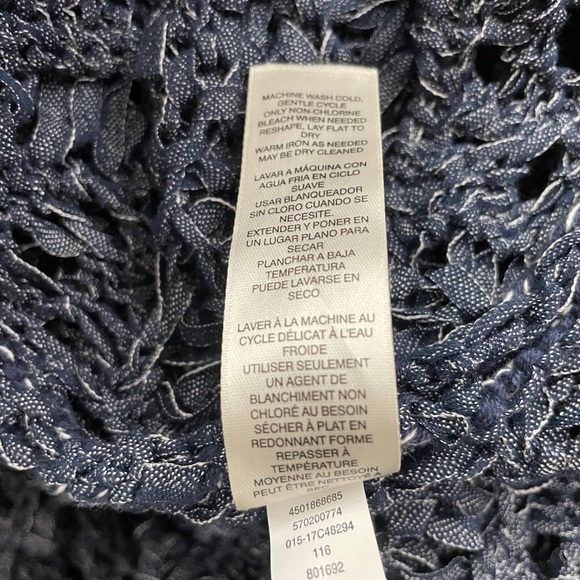 NWT Chico’s Open Stitch Indigo Pullover Sweater - Picture 8 of 11